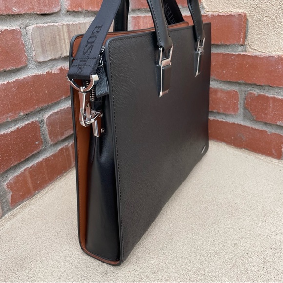 🆕BOSTANTEN Formal Leather Briefcase LAPTOP BUSINESS Shoulder BAG - Picture 7 of 16